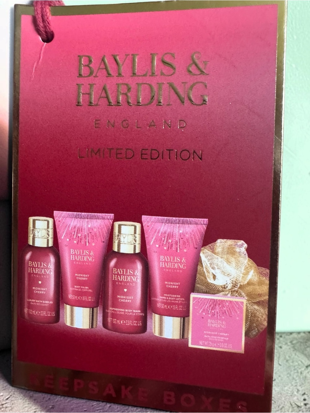 Empty Baylis & Harding Pink Body Moisturizer & Oil Gift Set